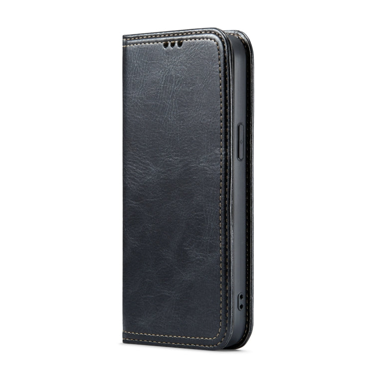 For iPhone 14 Pro FIERRE SHANN Vintage Bark Texture Wallet Leather Phone Case(Black) - HoMEdemic™ 