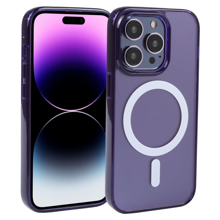 For iPhone 14 Pro GEBEI MagSafe Magnetic Transparent Phone Case (Purple) - HoMEdemic™ 