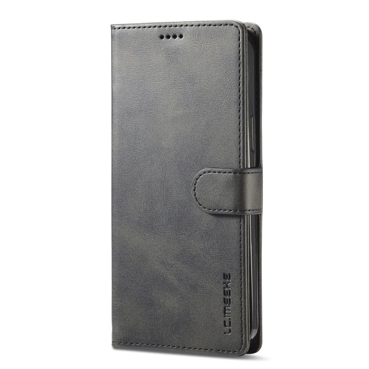 For iPhone 14 Pro LC.IMEEKE Calf Texture Horizontal Flip Leather Case(Black) - HoMEdemic™ 