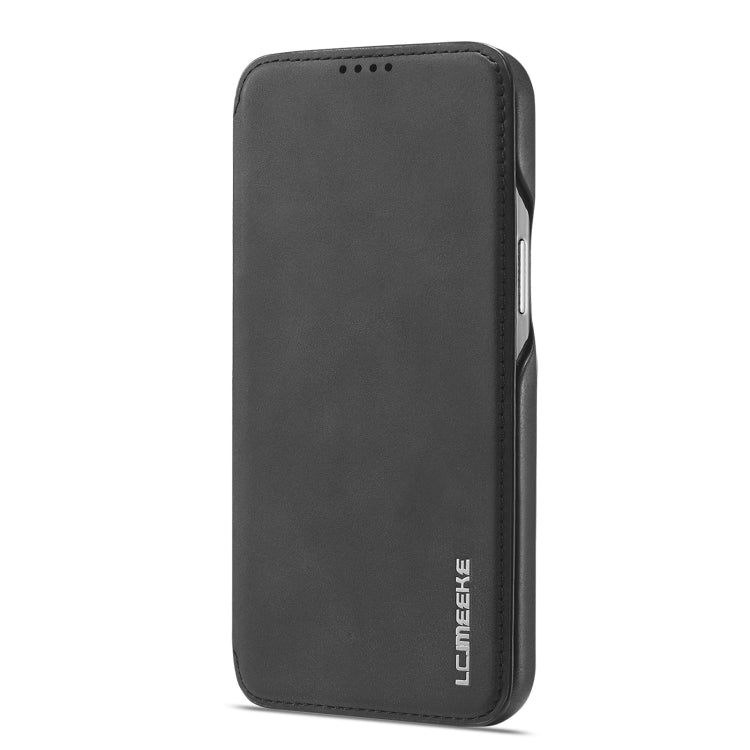 For iPhone 14 Pro LC.IMEEKE Hon Ancient Series Flip Leather Phone Case(Black) - HoMEdemic™ 