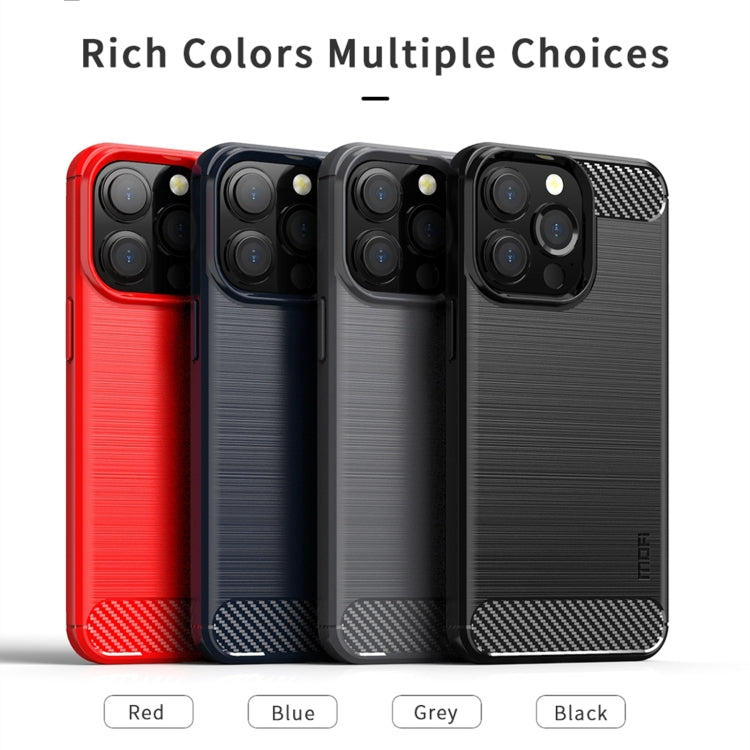 For iPhone 14 Pro MOFI Gentleness Brushed Texture Carbon Fiber TPU Phone Case (Black) - HoMEdemic™ 