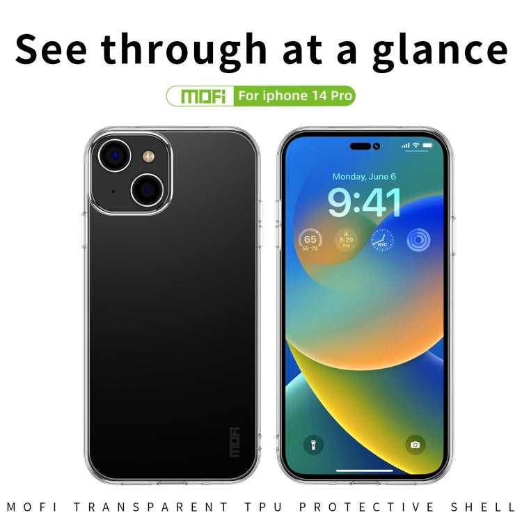 For iPhone 14 Pro MOFI Ming Series Ultra-thin TPU Phone Case(Transparent) - HoMEdemic™ 