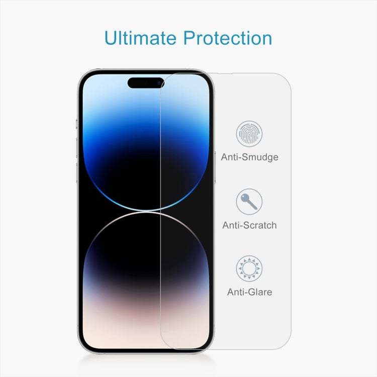 For iPhone 14 Pro Max 0.26mm 9H 2.5D High Aluminum Tempered Glass Film - HoMEdemic™ 