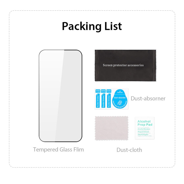 For iPhone 14 Pro Max 10pcs DUX DUCIS 0.33mm 9H Medium Alumina Tempered Glass Film(Black) - HoMEdemic™ 