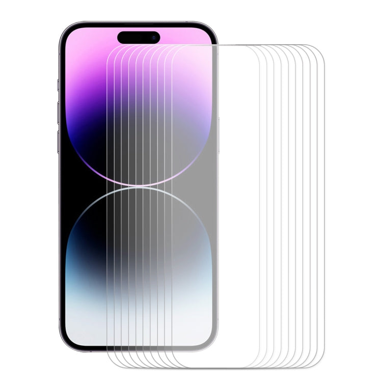 For iPhone 14 Pro Max 10pcs ENKAY 0.26mm 9H 2.5D Tempered Glass Film - HoMEdemic™ 