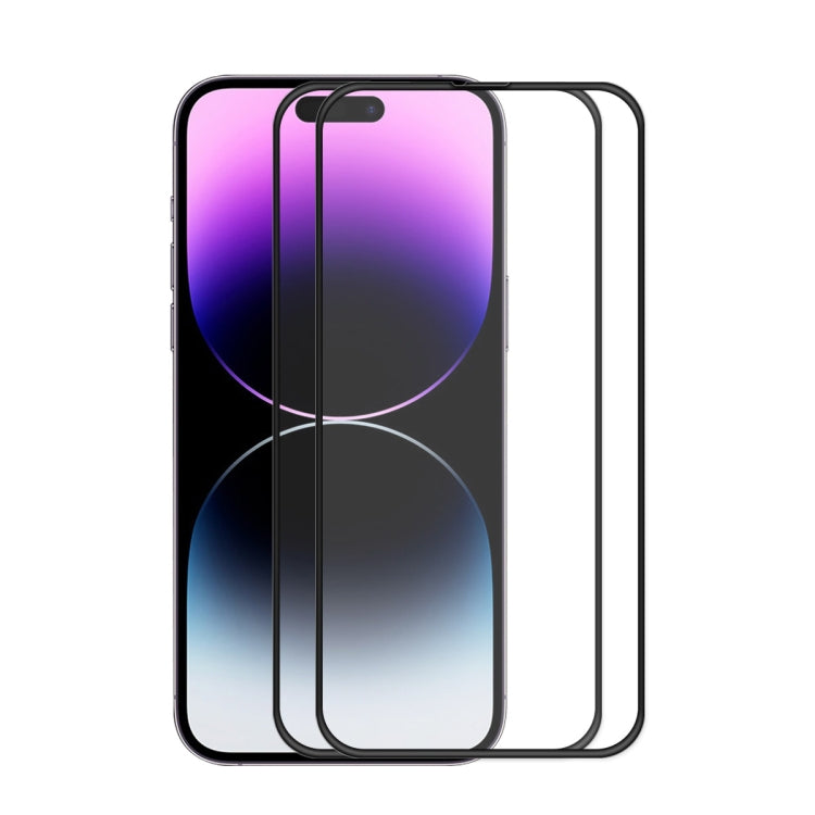 For iPhone 14 Pro Max 2pcs ENKAY Full Glue Tempered Glass Anti-fall Full Film - HoMEdemic™ 