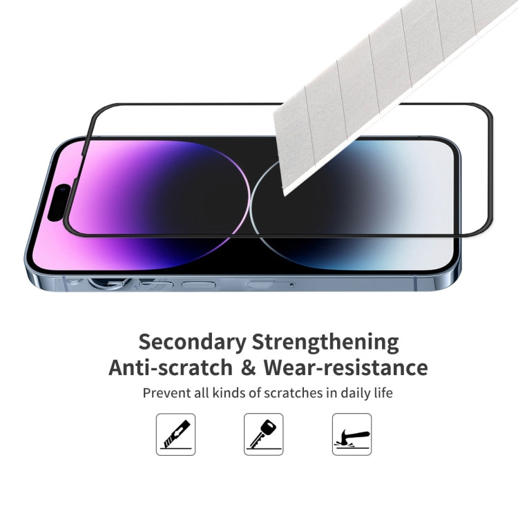For iPhone 14 Pro Max 2pcs ENKAY Full Glue Tempered Glass Anti-fall Full Film - HoMEdemic™ 