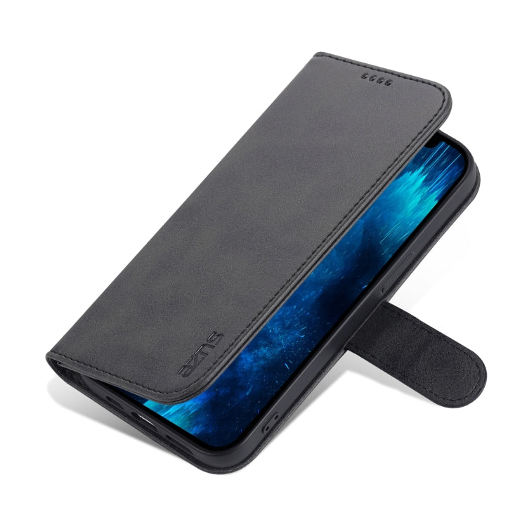 For iPhone 14 Pro Max AZNS Skin Feel Calf Texture Horizontal Flip Leather Case (Black) - HoMEdemic™ 