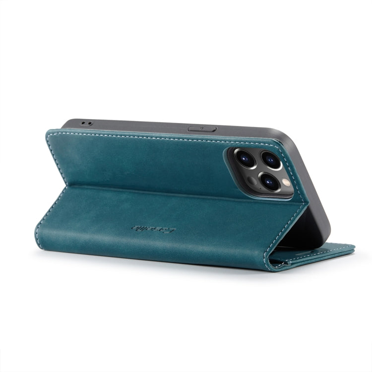 For iPhone 14 Pro Max CaseMe-013 Multifunctional Retro Frosted Leather Phone Case (Blue) - HoMEdemic™ 