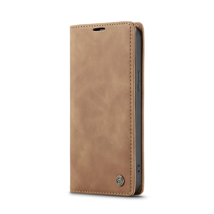 For iPhone 14 Pro Max CaseMe-013 Multifunctional Retro Frosted Leather Phone Case (Brown) - HoMEdemic™ 