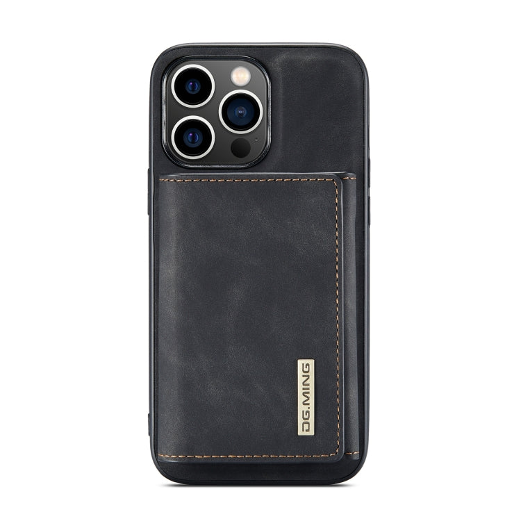 For iPhone 14 Pro Max DG.MING M1 Series 3-Fold Multi Card Wallet Leather Case(Black) - HoMEdemic™ 