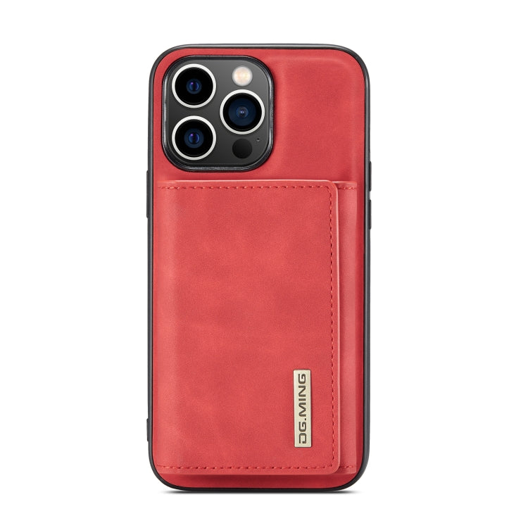 For iPhone 14 Pro Max DG.MING M1 Series 3-Fold Multi Card Wallet Leather Case(Red) - HoMEdemic™ 