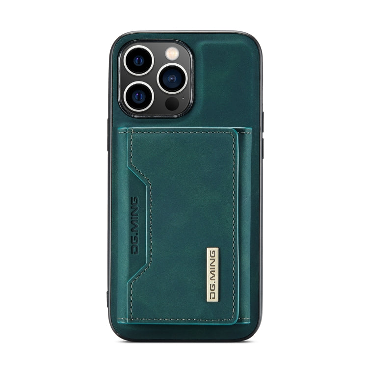 For iPhone 14 Pro Max DG.MING M2 Series 3-Fold Card Bag Leather Case(Green) - HoMEdemic™ 