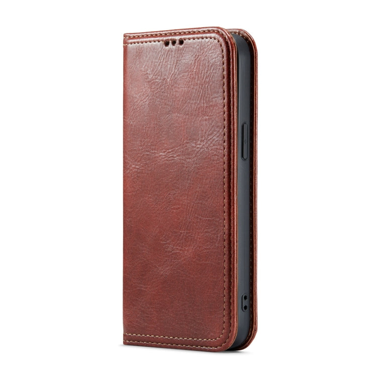 For iPhone 14 Pro Max FIERRE SHANN Vintage Bark Texture Wallet Leather Phone Case(Brown) - HoMEdemic™ 