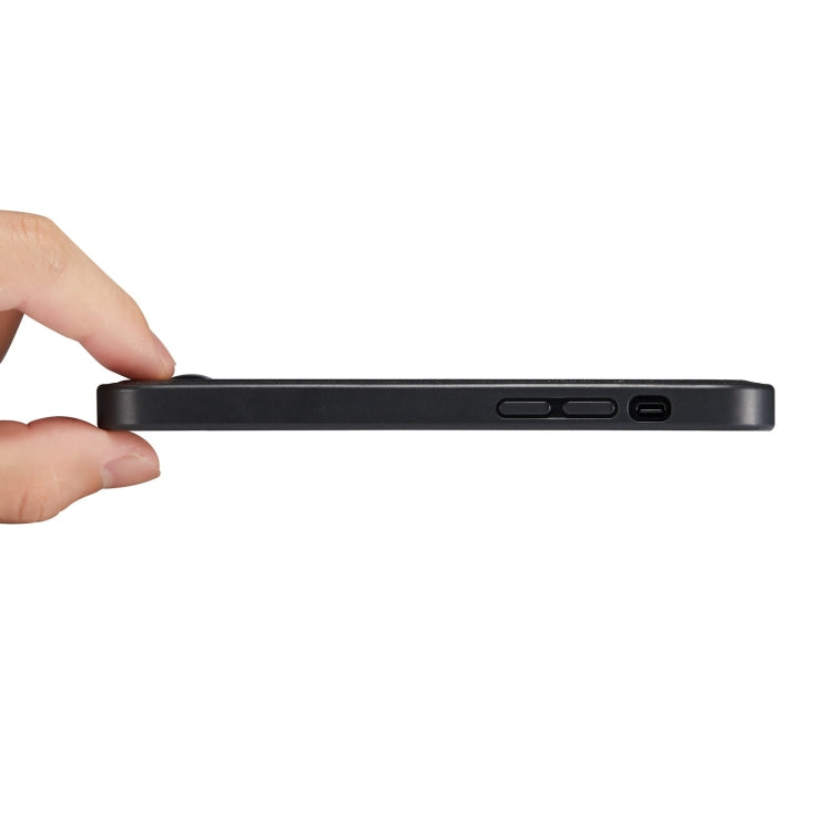 For iPhone 14 Pro Max Fierre Shann Leather Texture Phone Back Cover Case (Lychee Black) - HoMEdemic™ 