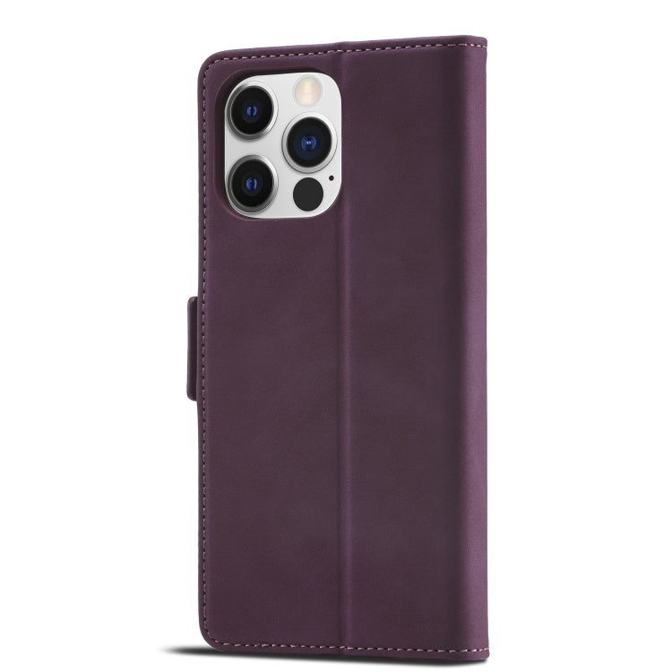 For iPhone 14 Pro Max Forwenw Dual-side Buckle Leather Phone Case (Wine Red) - HoMEdemic™ 