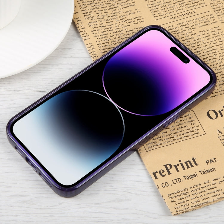 For iPhone 14 Pro Max GEBEI MagSafe Magnetic Transparent Phone Case (Purple) - HoMEdemic™ 