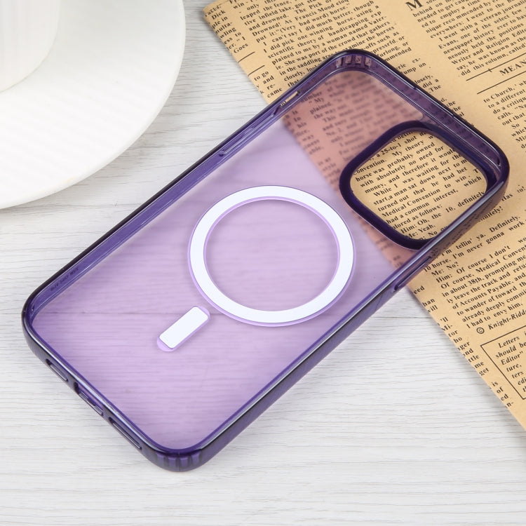 For iPhone 14 Pro Max GEBEI MagSafe Magnetic Transparent Phone Case (Purple) - HoMEdemic™ 