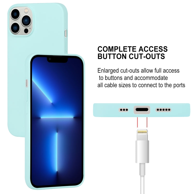 For iPhone 14 Pro Max GOOSPERY SOFT FEELING Liquid TPU Phone Case (Mint Green) - HoMEdemic™ 