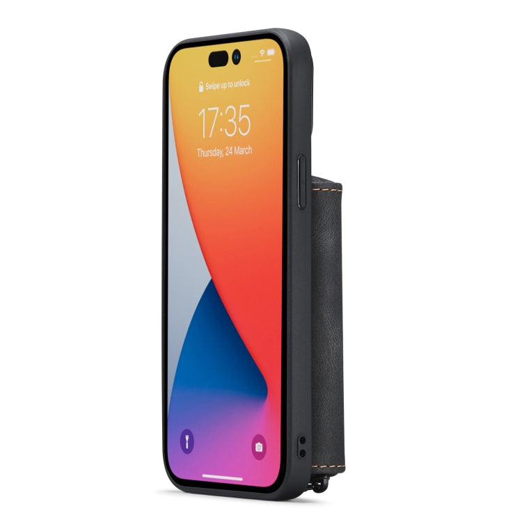 For iPhone 14 Pro Max JEEHOOD Magnetic Zipper Wallet Leather Phone Case (Black) - HoMEdemic™ 