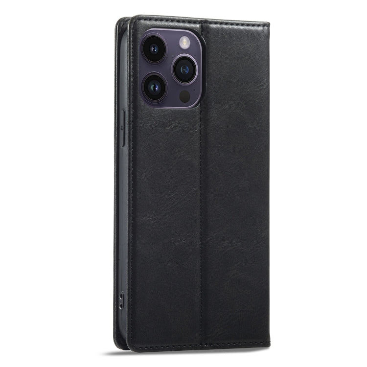 For iPhone 14 Pro Max LC.IMEEKE RFID Anti-theft Leather Phone Case(Black) - HoMEdemic™ 