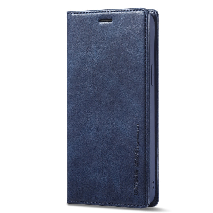 For iPhone 14 Pro Max LC.IMEEKE RFID Anti-theft Leather Phone Case(Blue) - HoMEdemic™ 