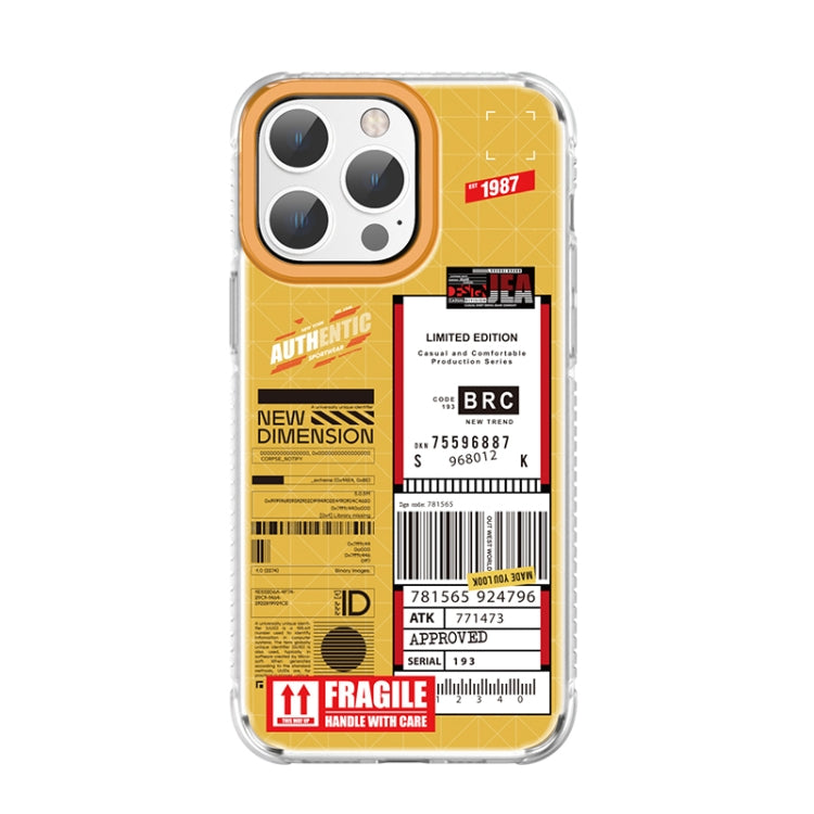 For iPhone 14 Pro Max Mutural Dual-side Laminating Printed TPU Phone Case(Yellow) - HoMEdemic™ 