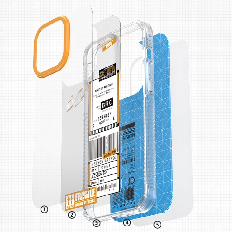 For iPhone 14 Pro Max Mutural Dual-side Laminating Printed TPU Phone Case(Yellow) - HoMEdemic™ 