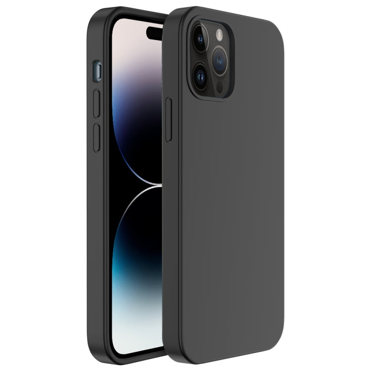 For iPhone 14 Pro Max Mutural Yuemu Series Liquid Silicone Microfiber Case(Black) - HoMEdemic™ 