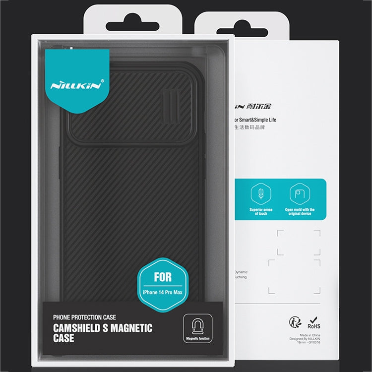 For iPhone 14 Pro Max NILLKIN CamShield S Magnetic Magsafe Case(Black) - HoMEdemic™ 