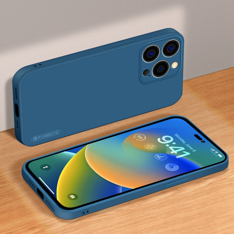 For iPhone 14 Pro Max PINWUYO Sense Series Liquid Silicone TPU Phone Case (Blue) - HoMEdemic™ 
