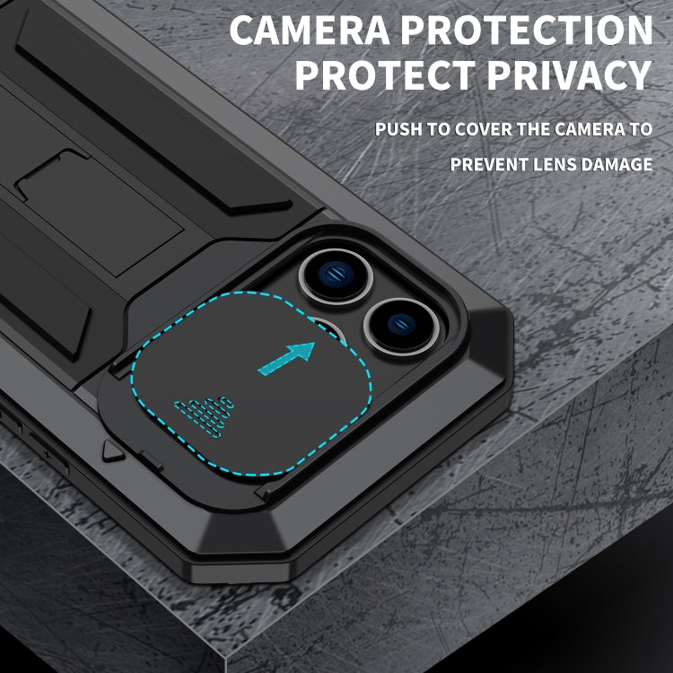 For iPhone 14 Pro Max R-JUST Shockproof Life Waterproof Dust-proof Case (Black) - HoMEdemic™ 