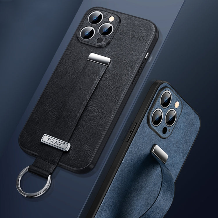 For iPhone 14 Pro Max SULADA Cool Series PC + Leather Texture Skin Feel Phone Case(Black) - HoMEdemic™ 