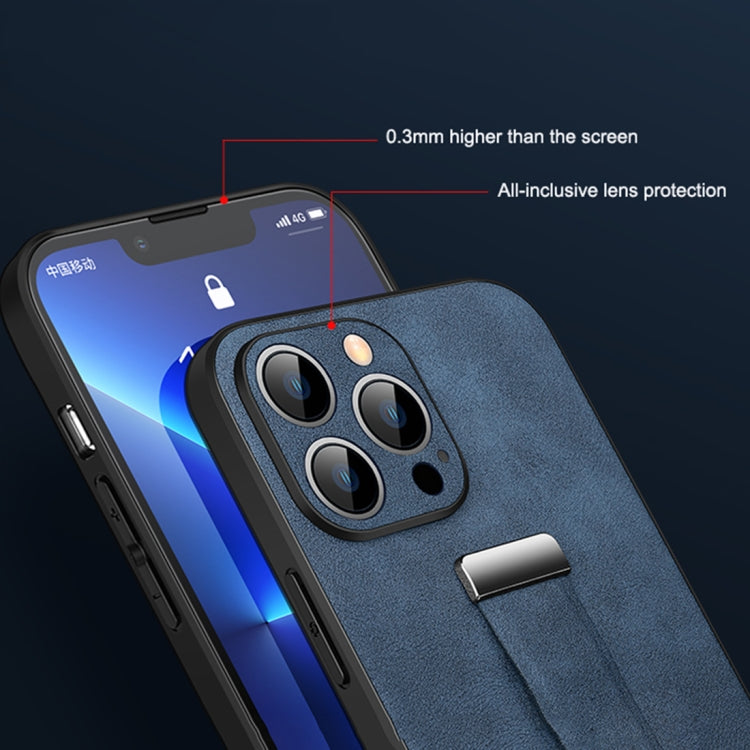 For iPhone 14 Pro Max SULADA Cool Series PC + Leather Texture Skin Feel Phone Case(Blue) - HoMEdemic™ 