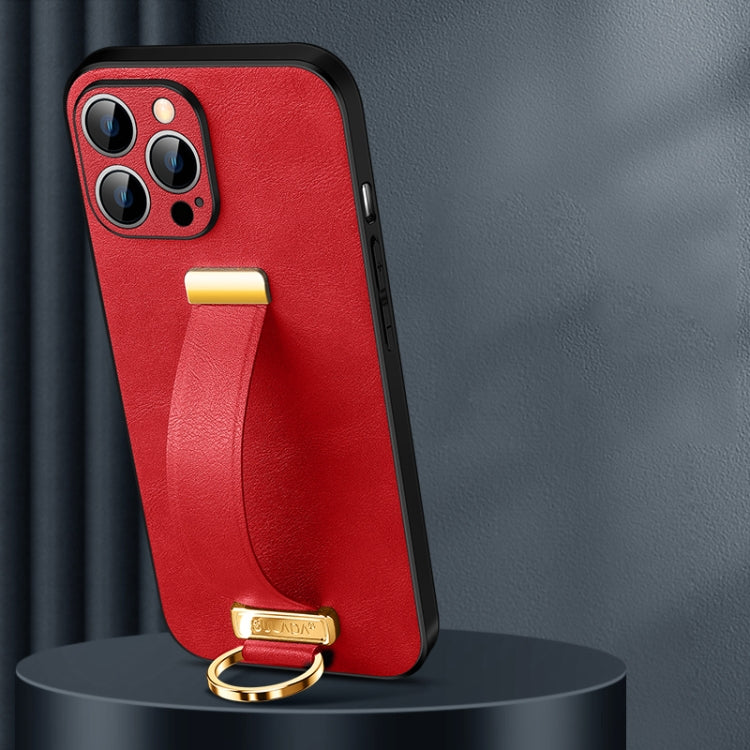 For iPhone 14 Pro Max SULADA Cool Series PC + Leather Texture Skin Feel Phone Case(Red) - HoMEdemic™ 