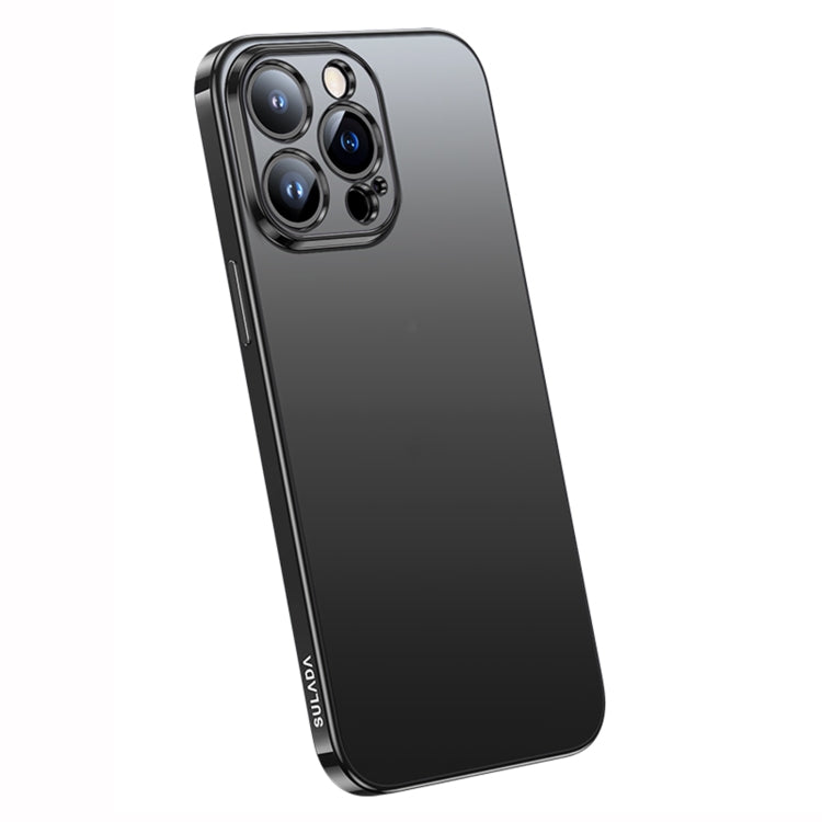 For iPhone 14 Pro Max SULADA Electroplating Frosted All-inclusive TPU Phone Case(Black) - HoMEdemic™ 
