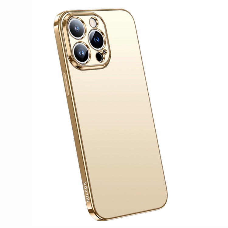 For iPhone 14 Pro Max SULADA Electroplating Frosted All-inclusive TPU Phone Case(Gold) - HoMEdemic™ 