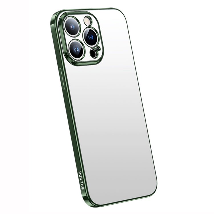For iPhone 14 Pro Max SULADA Electroplating Frosted All-inclusive TPU Phone Case(Green) - HoMEdemic™ 