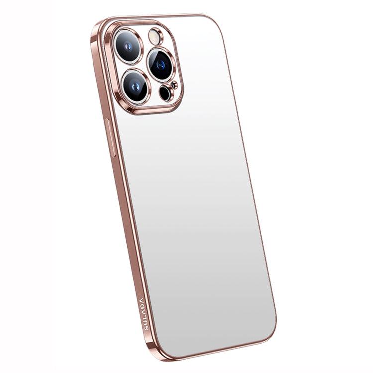 For iPhone 14 Pro Max SULADA Electroplating Frosted All-inclusive TPU Phone Case(Pink) - HoMEdemic™ 