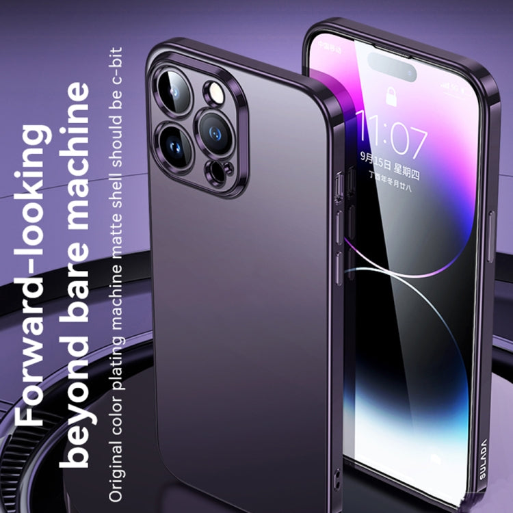 For iPhone 14 Pro Max SULADA Electroplating Frosted All-inclusive TPU Phone Case(Purple) - HoMEdemic™ 
