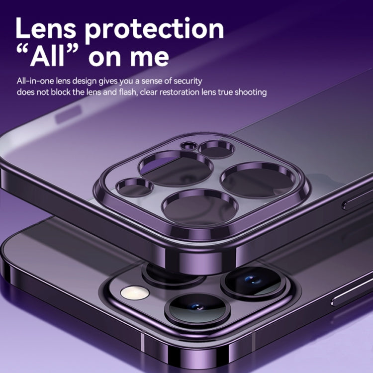 For iPhone 14 Pro Max SULADA Electroplating Frosted All-inclusive TPU Phone Case(Purple) - HoMEdemic™ 