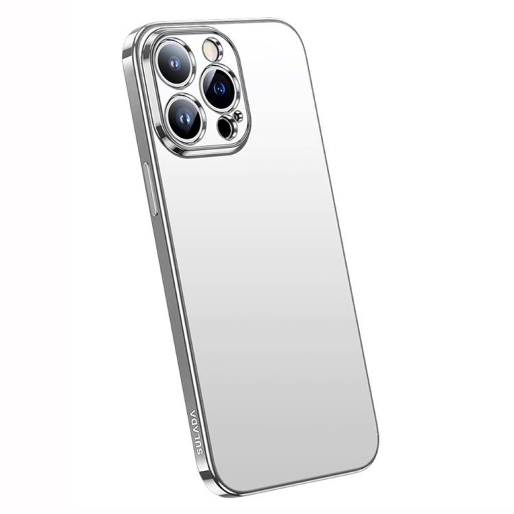 For iPhone 14 Pro Max SULADA Electroplating Frosted All-inclusive TPU Phone Case(Silver) - HoMEdemic™ 