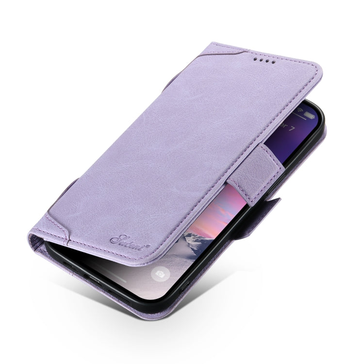 For iPhone 14 Pro Max SUTENI J07 Multifunctional Horizontal Flip Magsafe Leather Phone Case(Purple) - HoMEdemic™ 