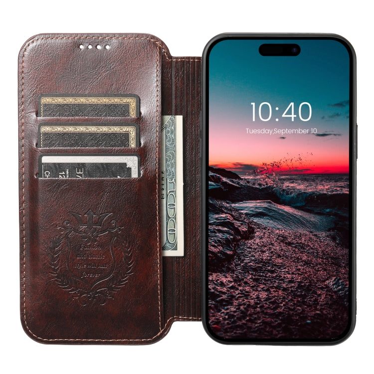 For iPhone 14 Pro Max Suteni J05 Leather Magnetic Magsafe Phone Case(Brown) - HoMEdemic™ 