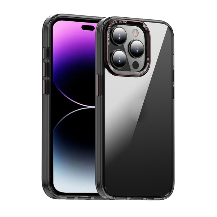 For iPhone 14 Pro Max iPAKY MG Series Transparent PC Phone Case(Transparent Black) - HoMEdemic™ 