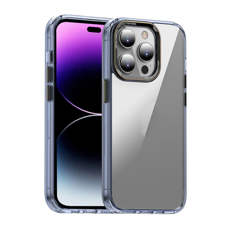 For iPhone 14 Pro Max iPAKY MG Series Transparent PC Phone Case(Transparent Blue) - HoMEdemic™ 