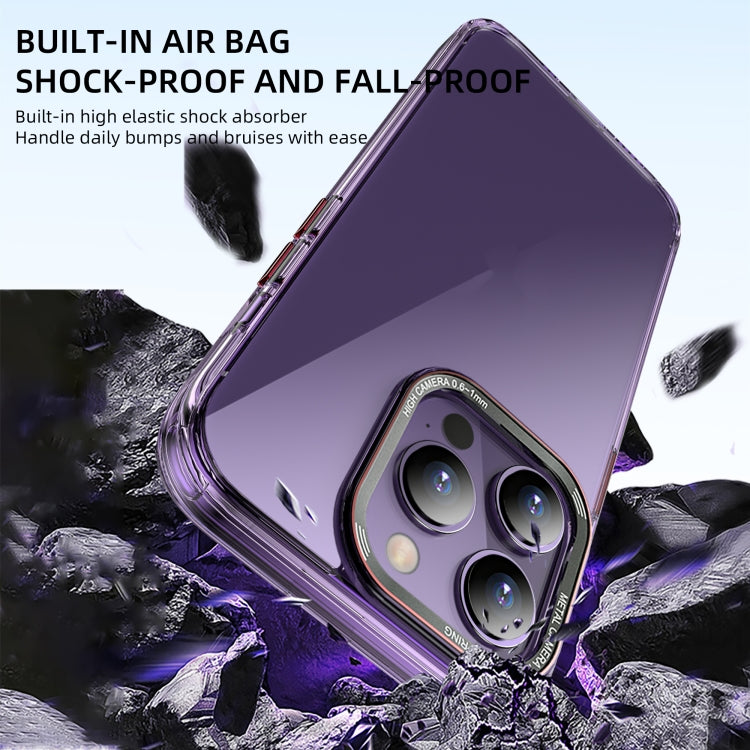 For iPhone 14 Pro Max iPAKY MG Series Transparent PC Phone Case(Transparent Purple) - HoMEdemic™ 