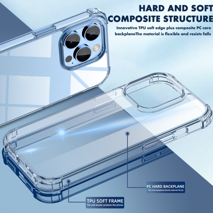 For iPhone 14 Pro Max iPAKY Shockproof PC + TPU Protective Phone Case (Transparent) - HoMEdemic™ 