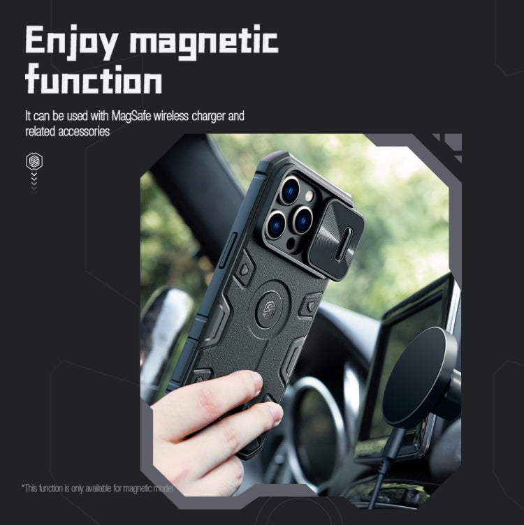For iPhone 14 Pro NILLKIN CamShield Armor Pro Magnetic Phone Case(Green) - HoMEdemic™ 
