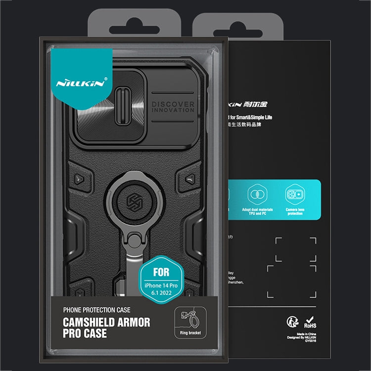 For iPhone 14 Pro NILLKIN CamShield Armor Pro Magnetic Phone Case(Green) - HoMEdemic™ 